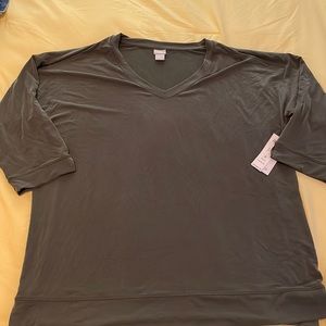 Chicos sand-washed olive tunic